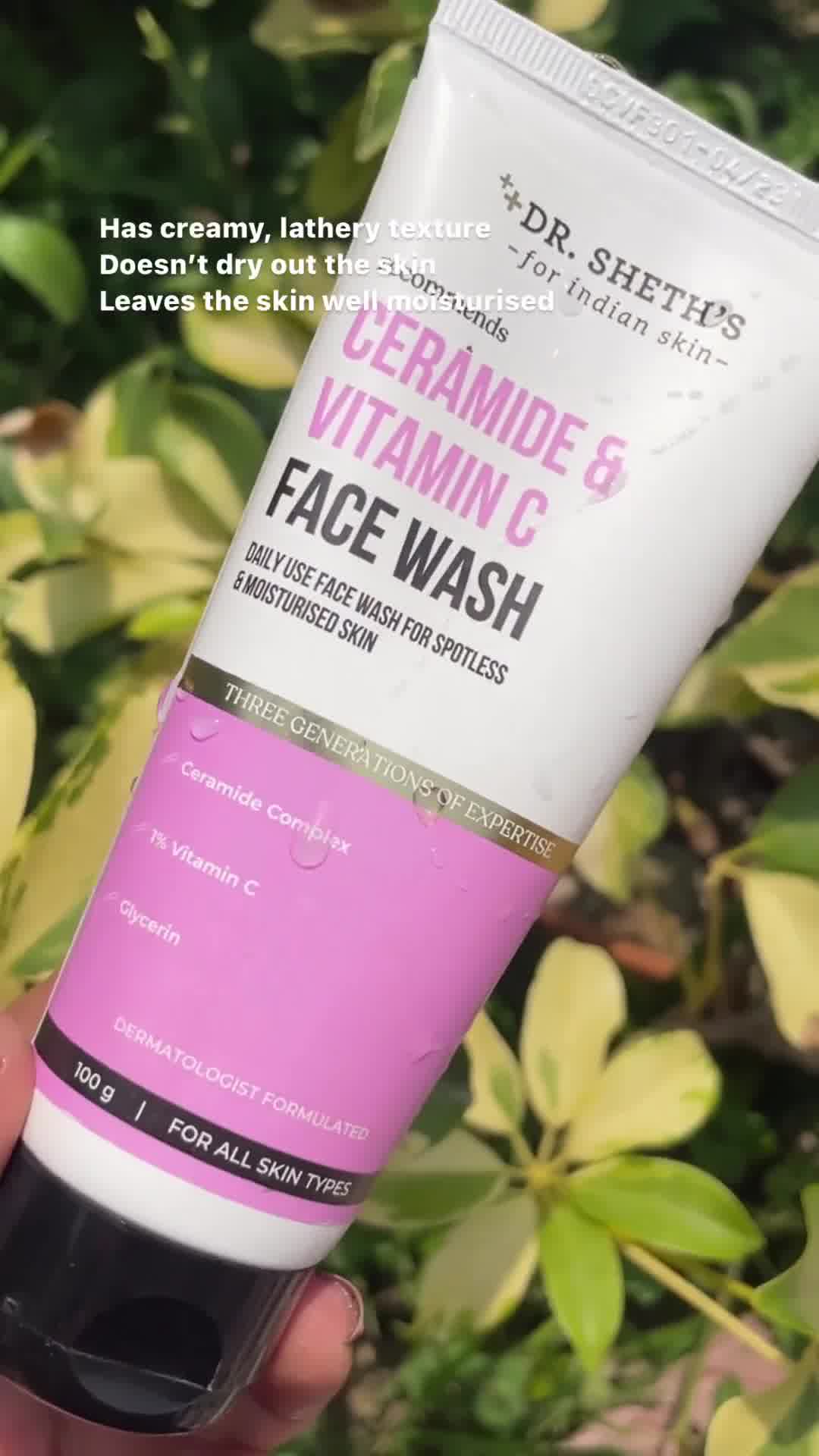 Ceramide & Vitamin C Face Wash - 100g - Dr Sheth's